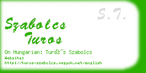 szabolcs turos business card